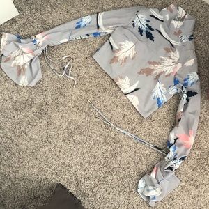 High Neck Floral Top